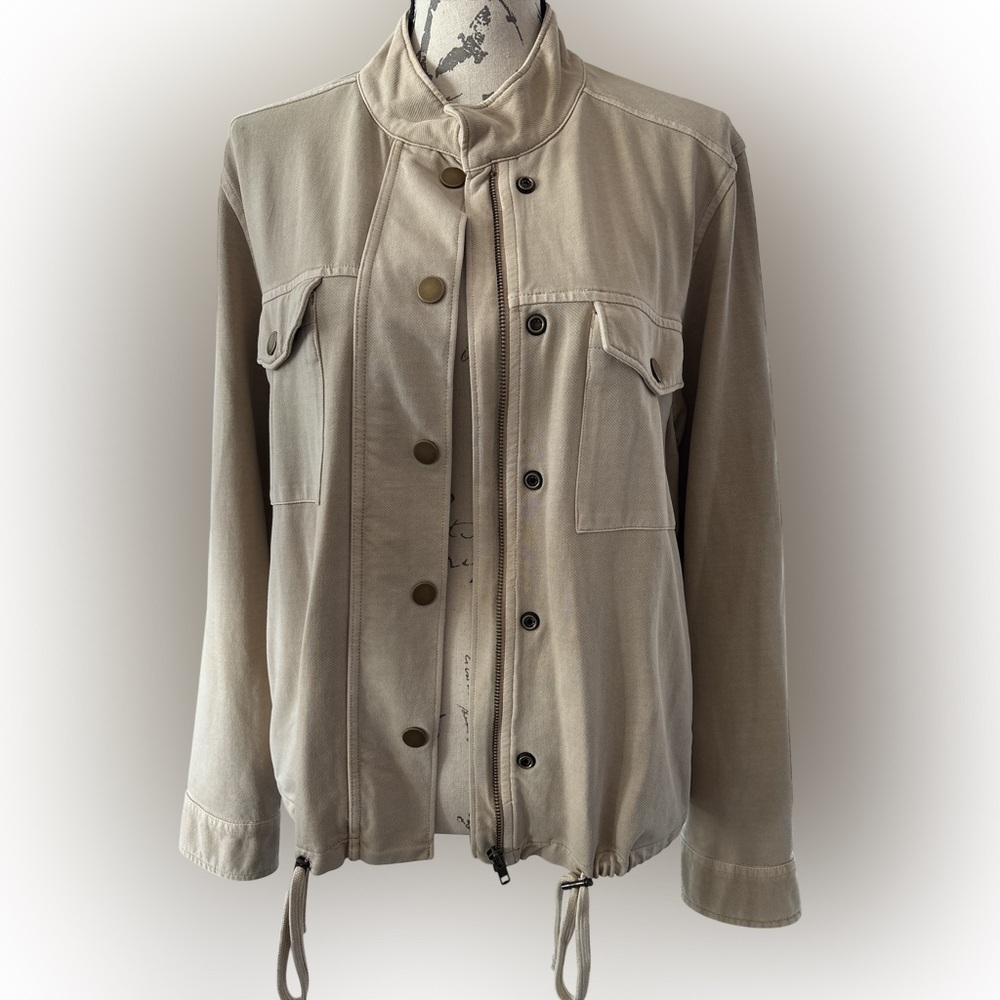 CASLON jacket, military inspired utility style Cotton, Draw string Size Large